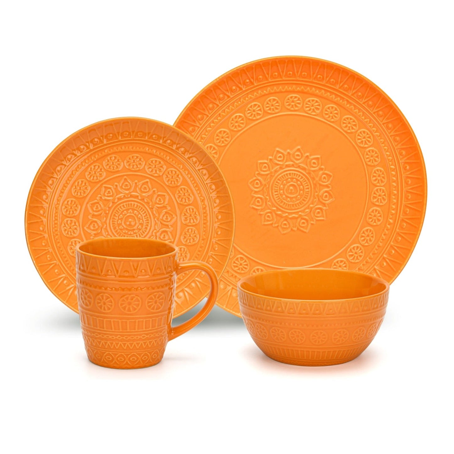 Fissman Home & Kitchen Motif Dinnerware Set - Orange