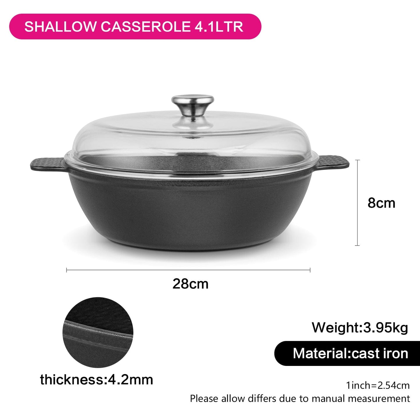 Fissman Home & Kitchen Nomada Shallow Casserole 28cm