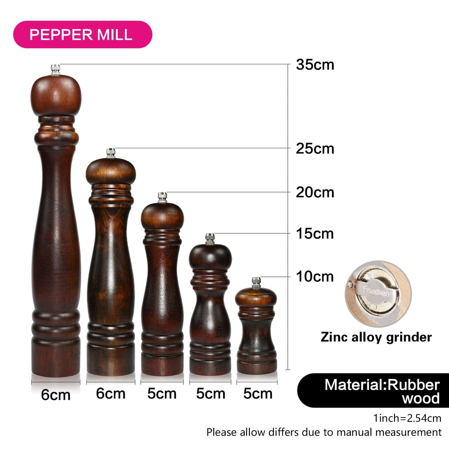 Fissman Home & Kitchen Pepper Mill 35cm