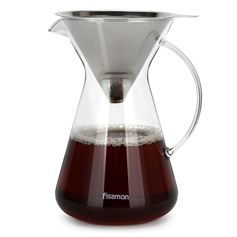 Fissman Home & Kitchen Pour Over Coffee Pot 900ml With Stainless Steel Filter