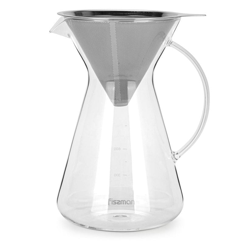 Fissman Home & Kitchen Pour Over Coffee Pot 900ml With Stainless Steel Filter