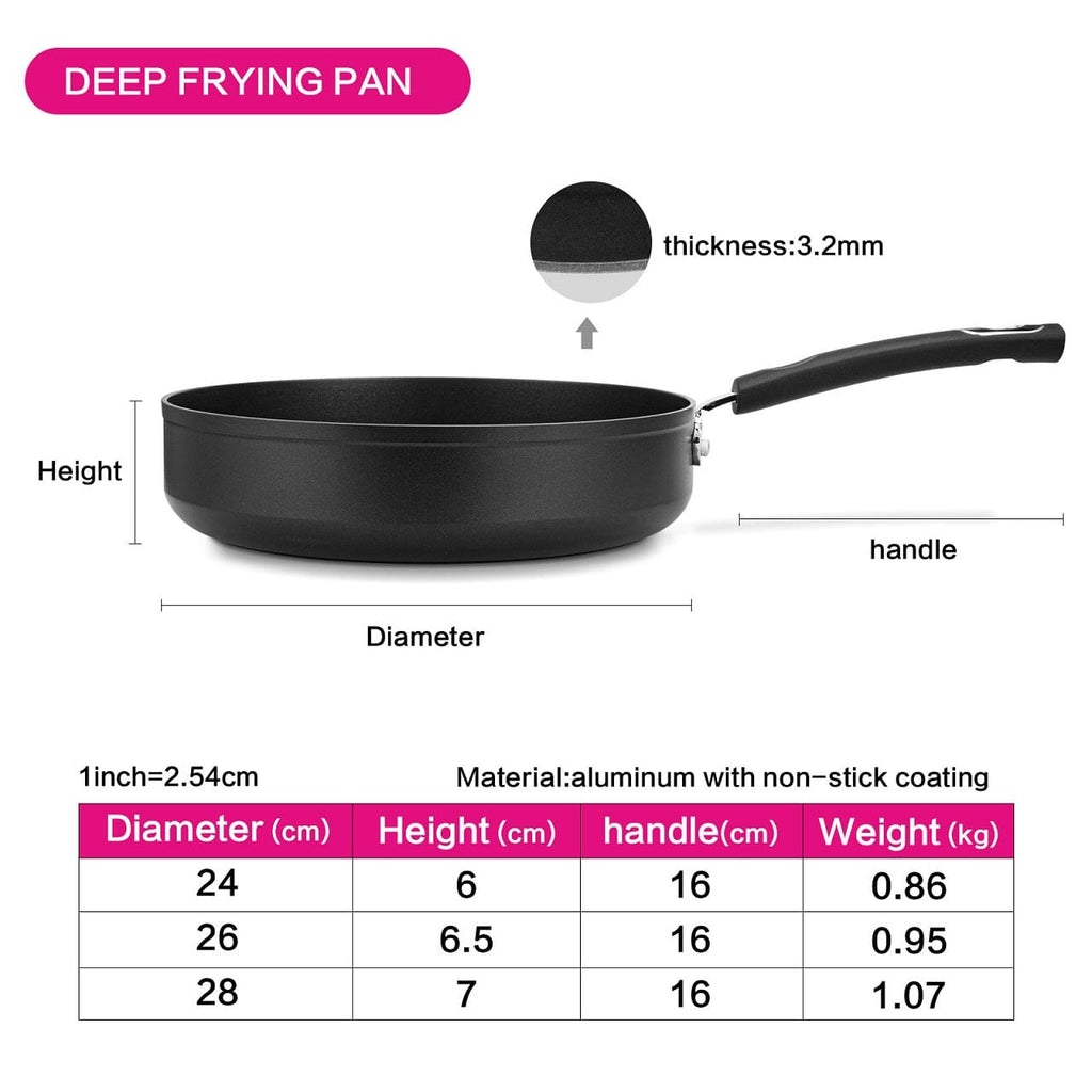Fissman Home & Kitchen Reina Deep Frying Pan 24x6cm