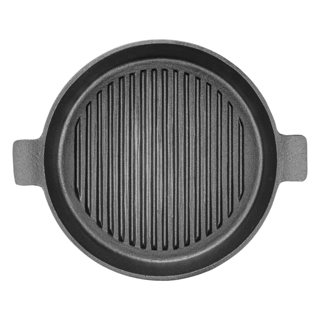 Fissman Home & Kitchen Round Grill Pan Cast Iron Black