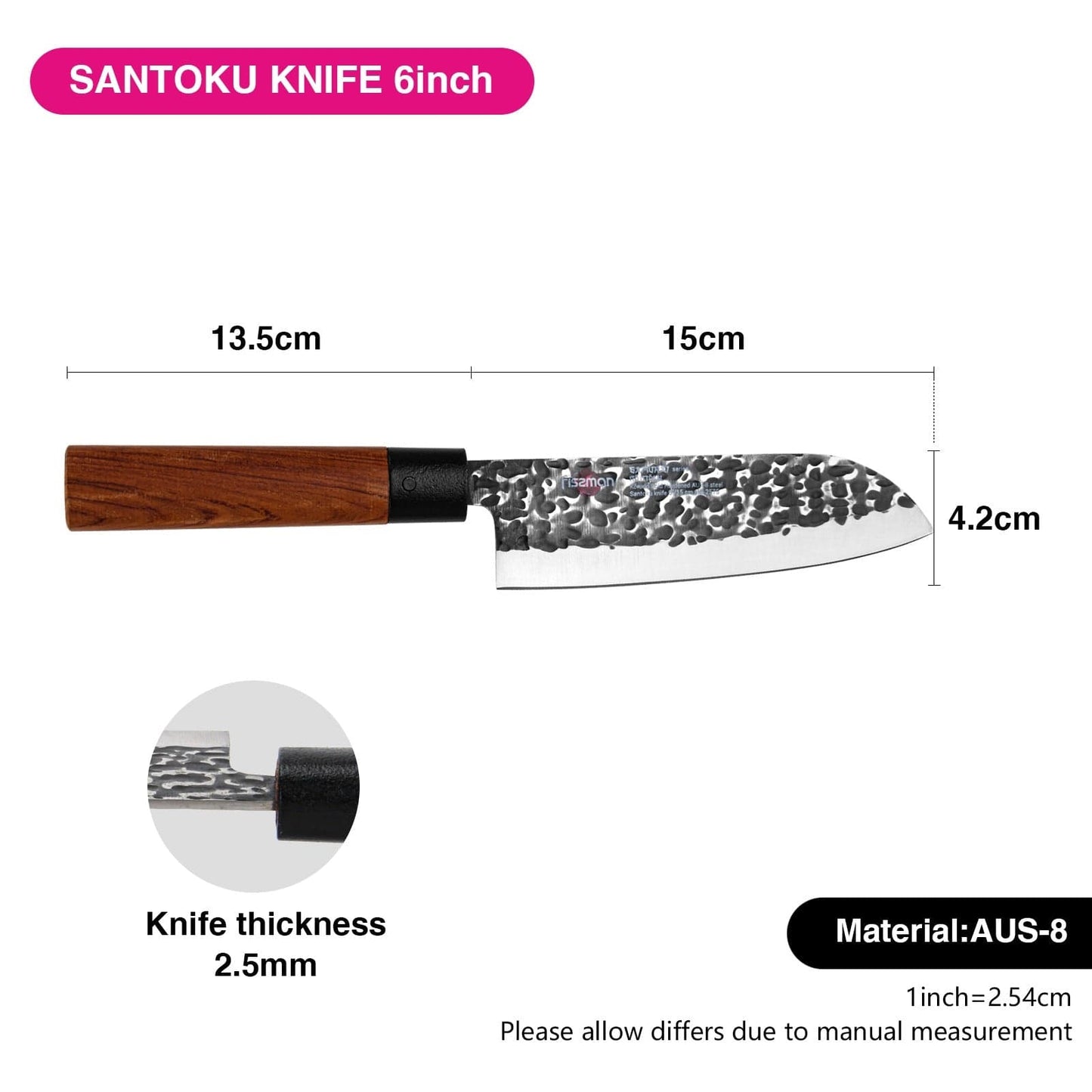 Fissman Home & Kitchen Samurai Ittosai 6" Santoku Knife