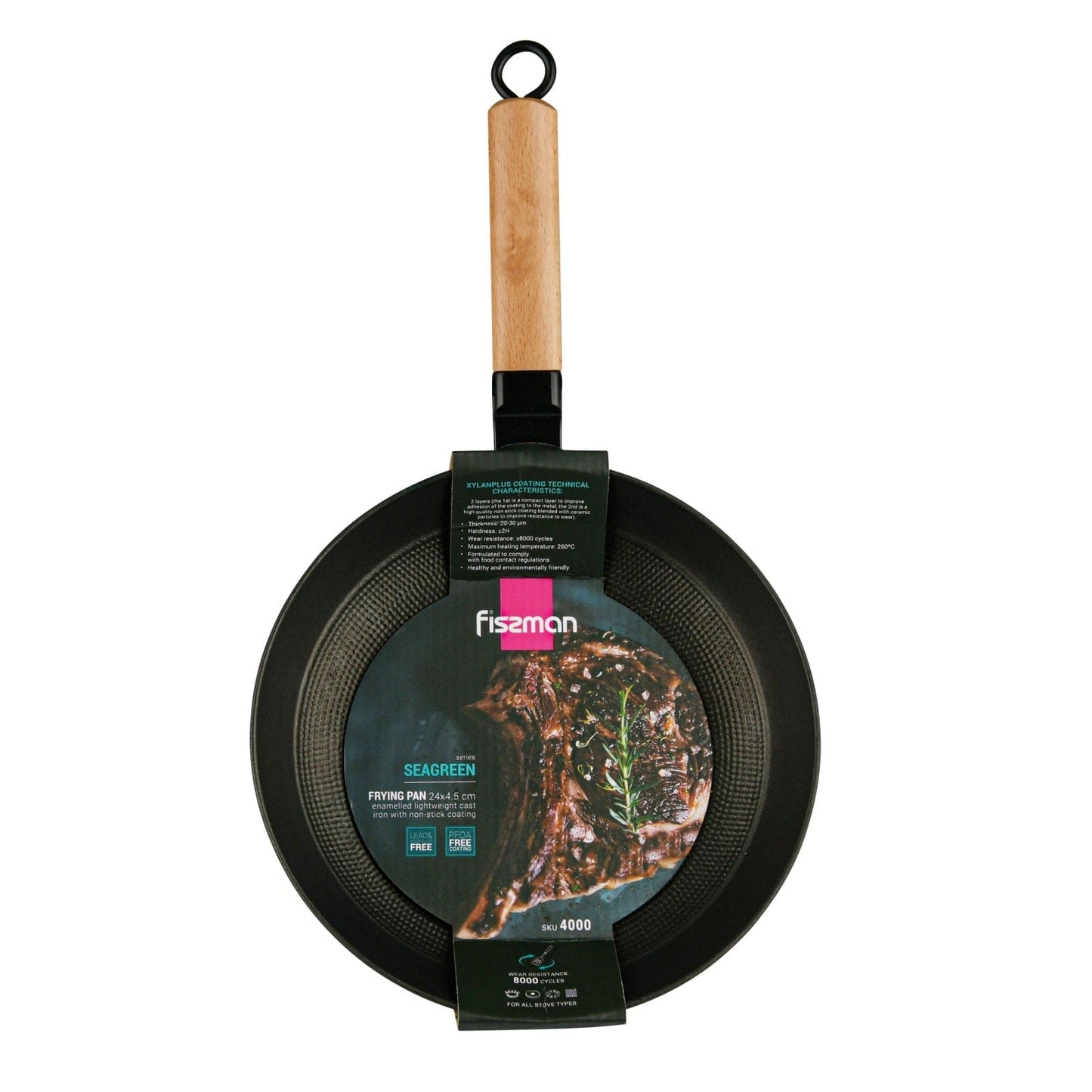 Fissman Home & Kitchen Seagreen Frying Pan - Blue/Black/Beige