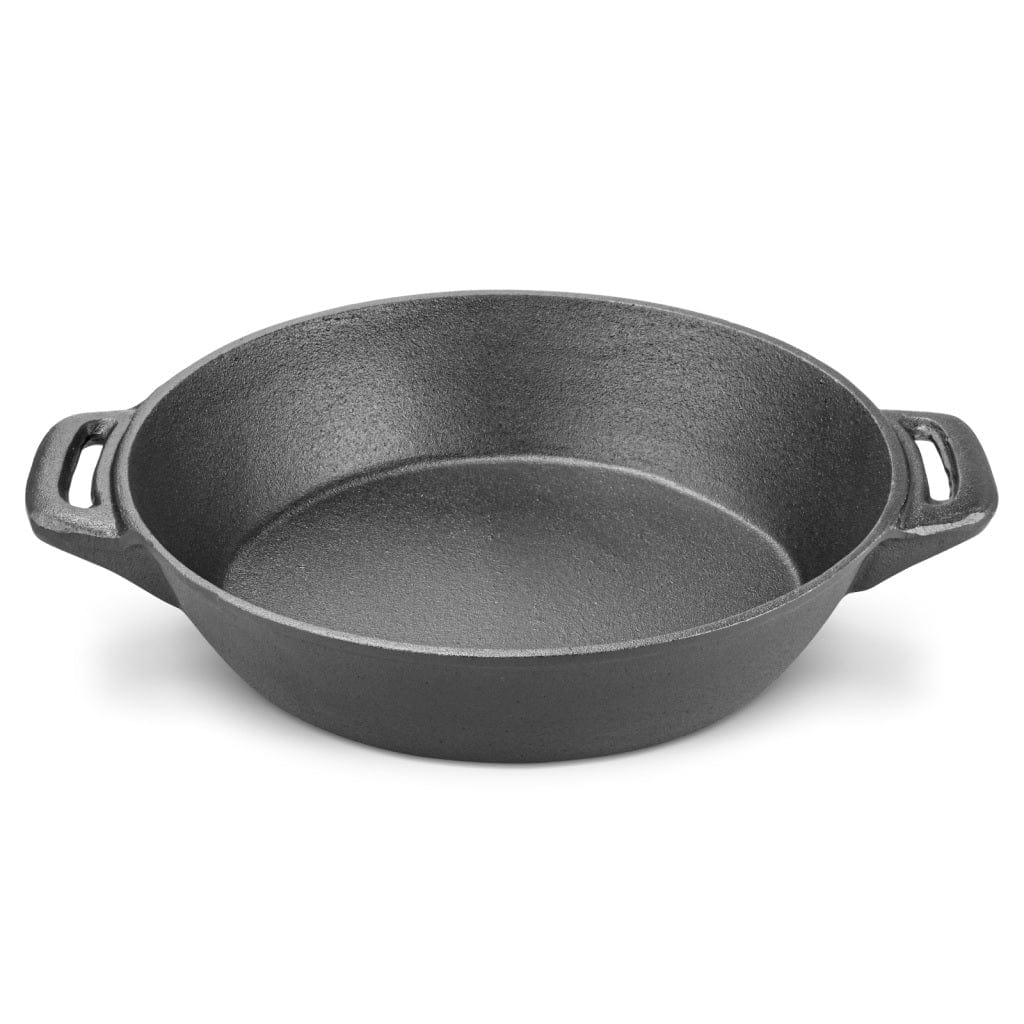 Fissman Home & Kitchen Shallow Casserole Cast Iron Black