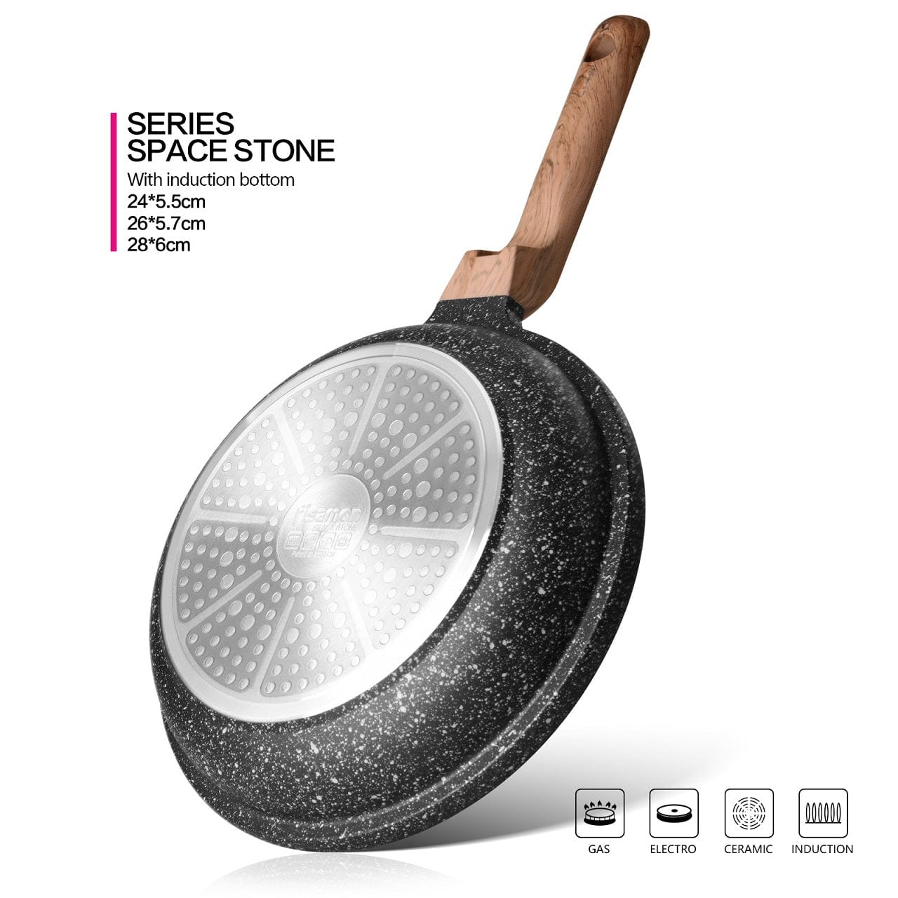 Fissman Home & Kitchen Space Stone Frying Pan 26cm