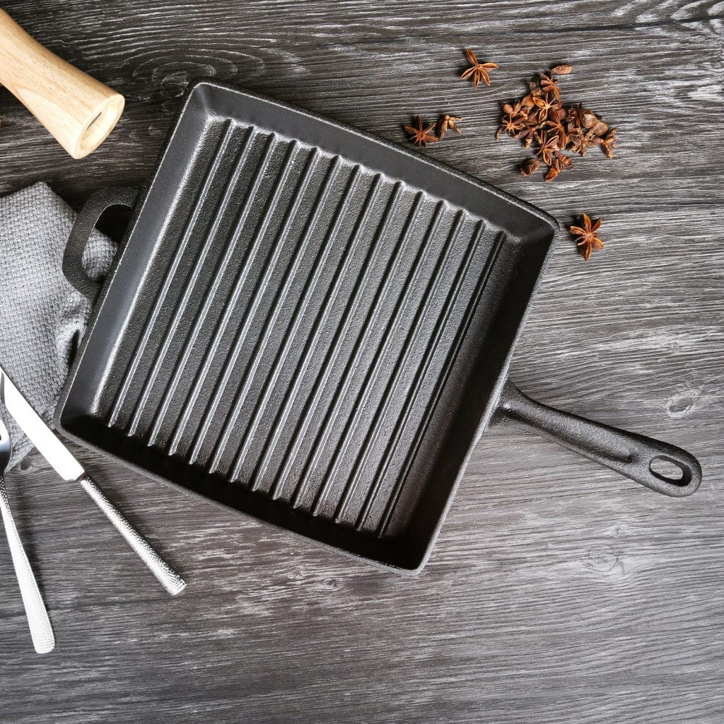 Fissman Home & Kitchen Square Grill Pan With Helper Handle