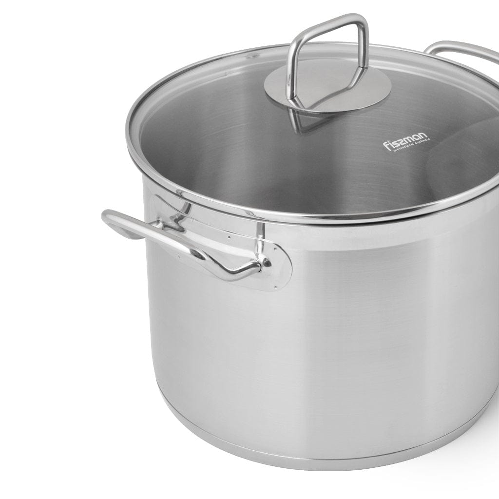 Fissman Home & Kitchen Tahara StockPot 24cm With Glass Lid