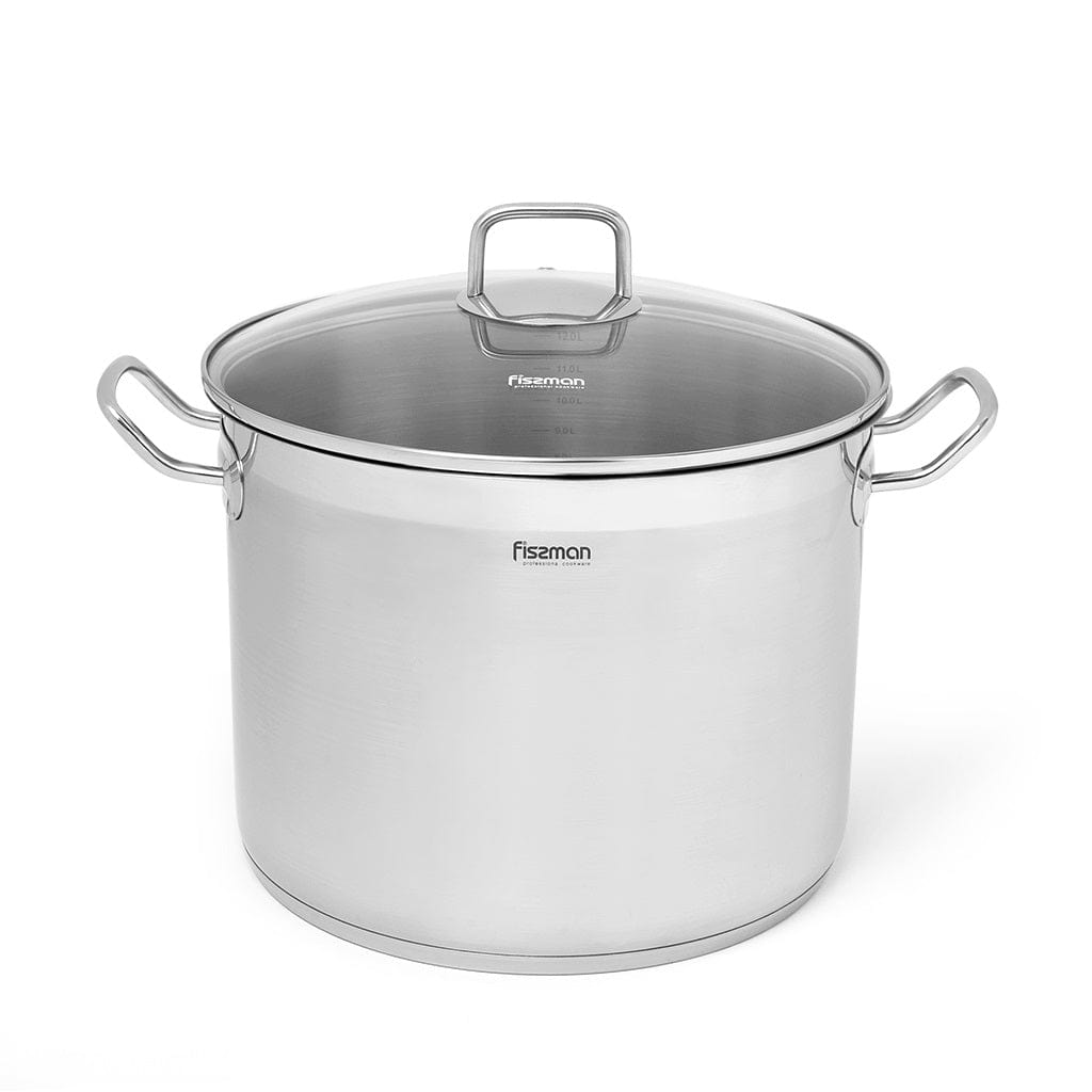 Fissman Home & Kitchen Tahara StockPot 30cm With Glass Lid