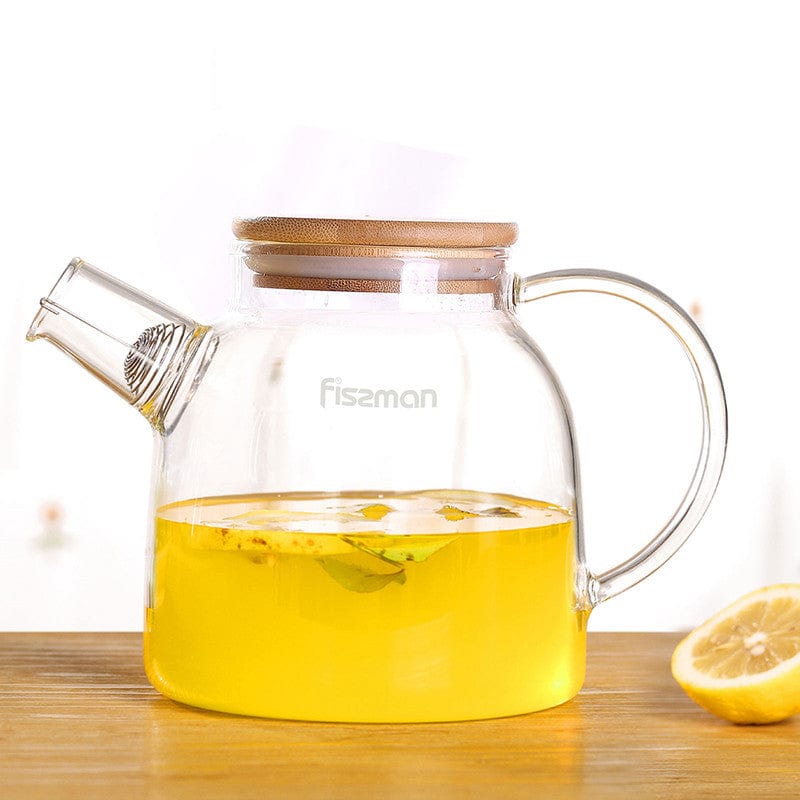Fissman Home & Kitchen Transparent Glass Tea Pot 1200ml