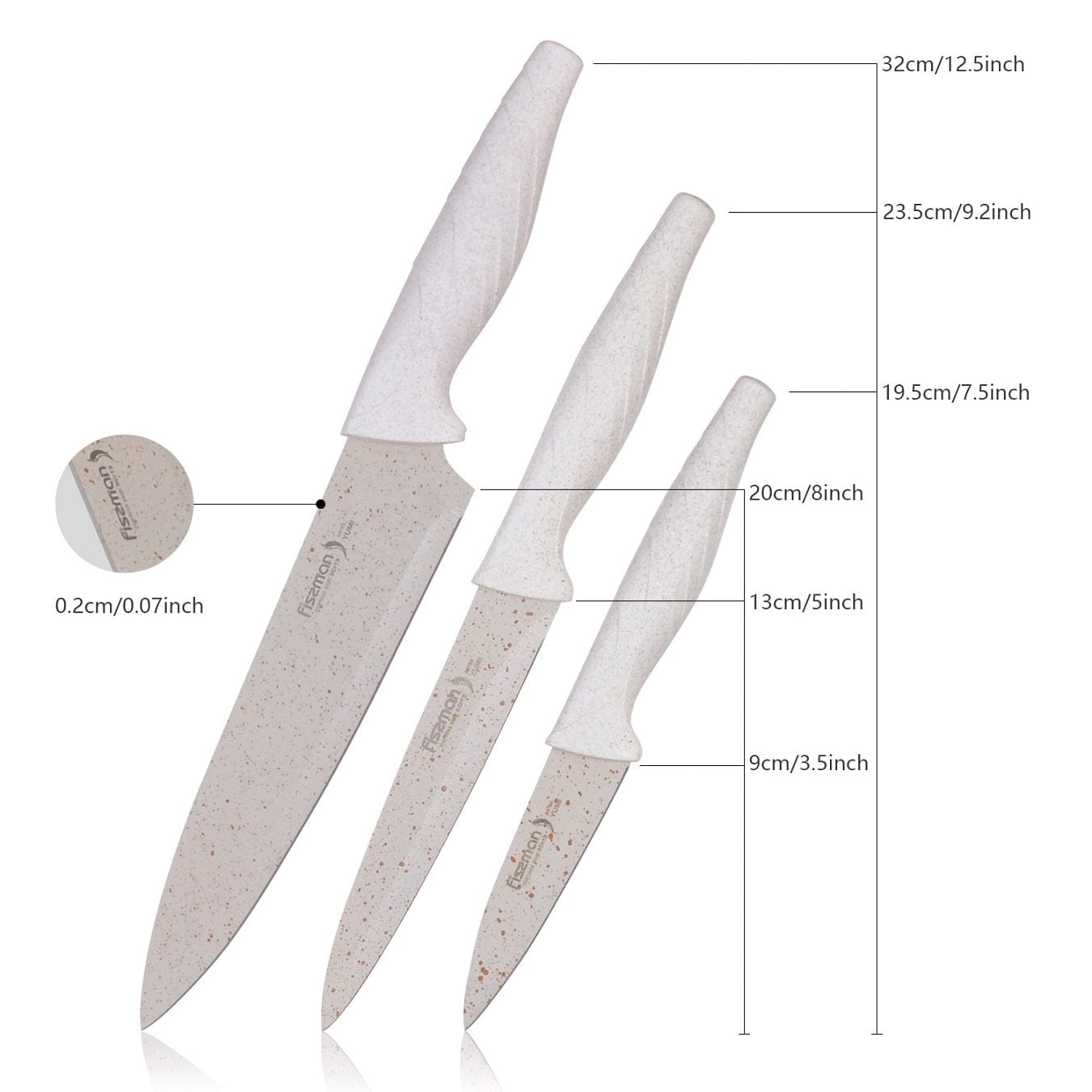 Fissman Home & Kitchen Yumi Knife Set with Acrylic Stand