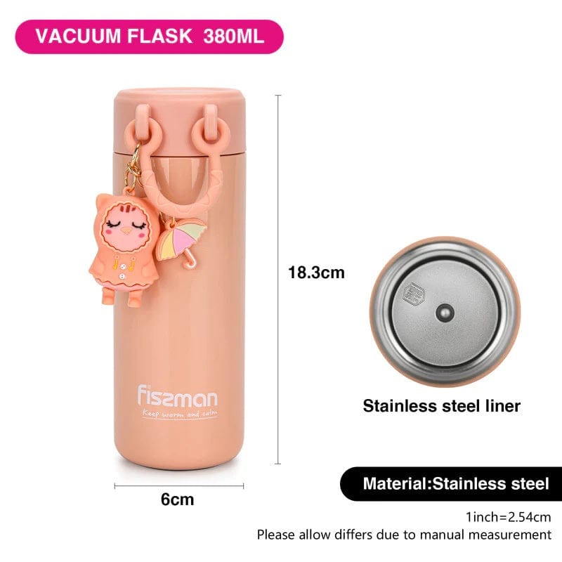 Fissman Outdoor Double Wall Vacuum Flask 380ml - Pink