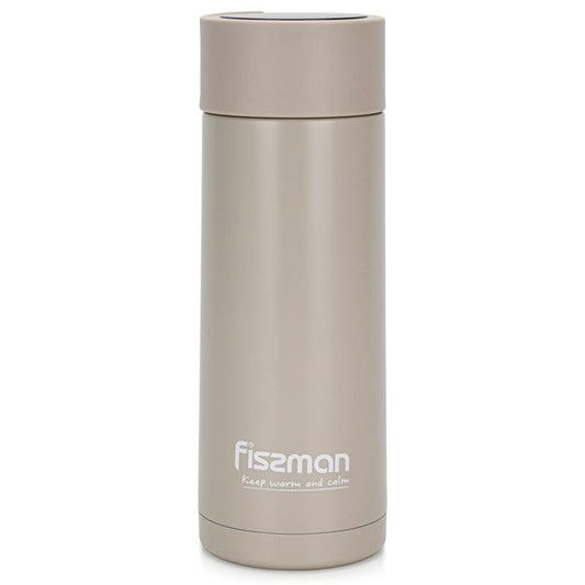 Fissman Outdoor Double Wall Vacuum Flask 390ml - Beige