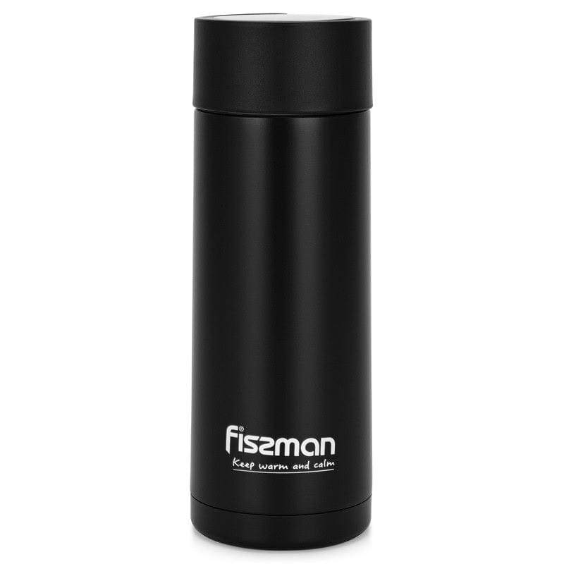 Fissman Outdoor Double Wall Vacuum Flask 390ml - Black