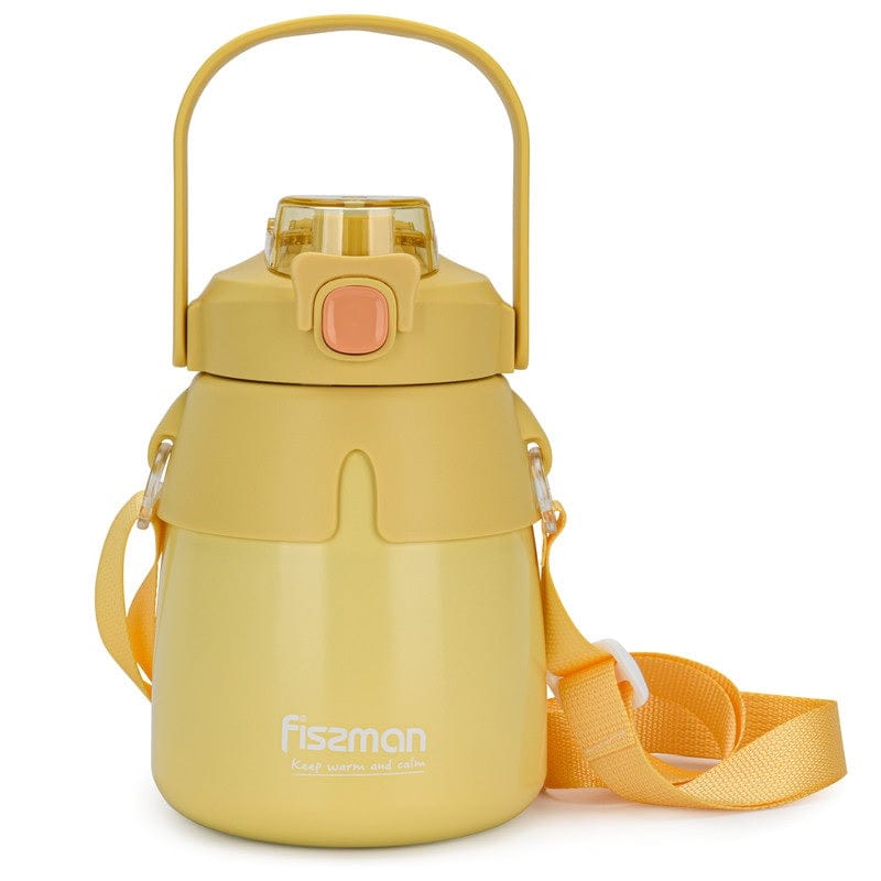 Fissman Outdoor Double Wall Vacuum Flask 800ml - Yellow