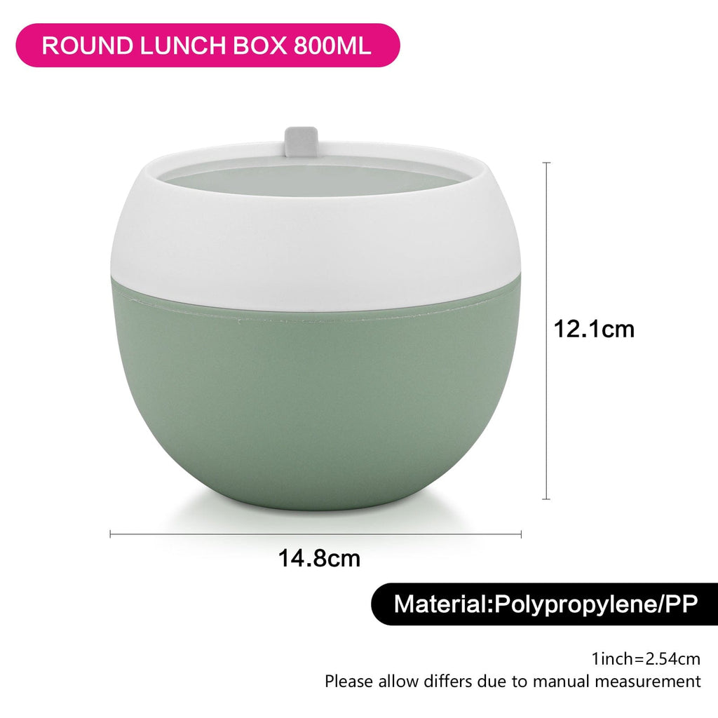 Fissman Outdoor Round Lunch Box 800ml - Green