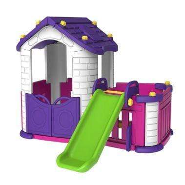 flitit Big Playhouse Pink House with Slide