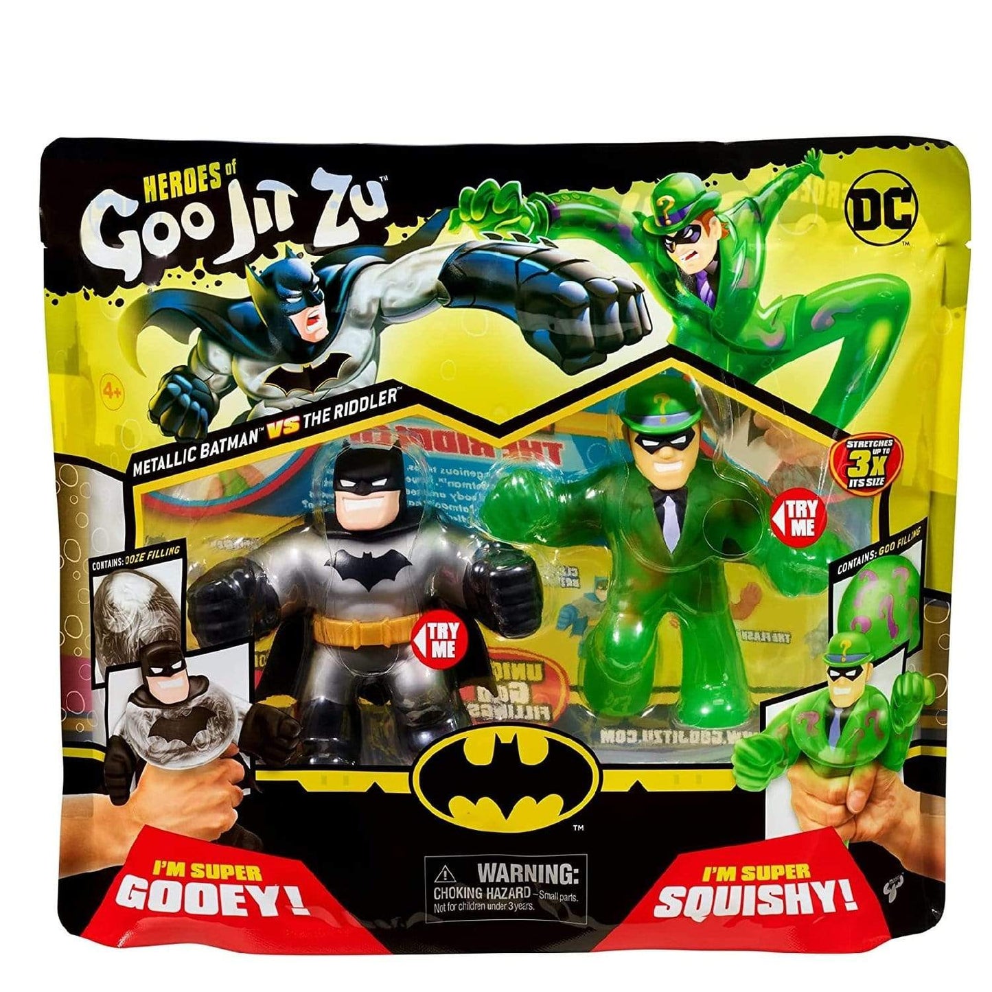 flitit Heroes of Goo Jit Zu - DC Versus Pack - Metallic Batman Vs The Riddler