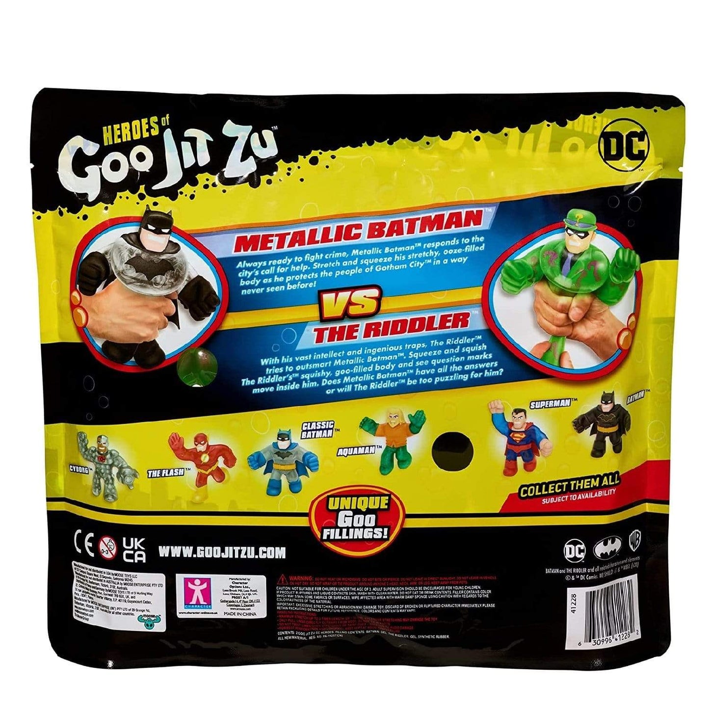 flitit Heroes of Goo Jit Zu - DC Versus Pack - Metallic Batman Vs The Riddler