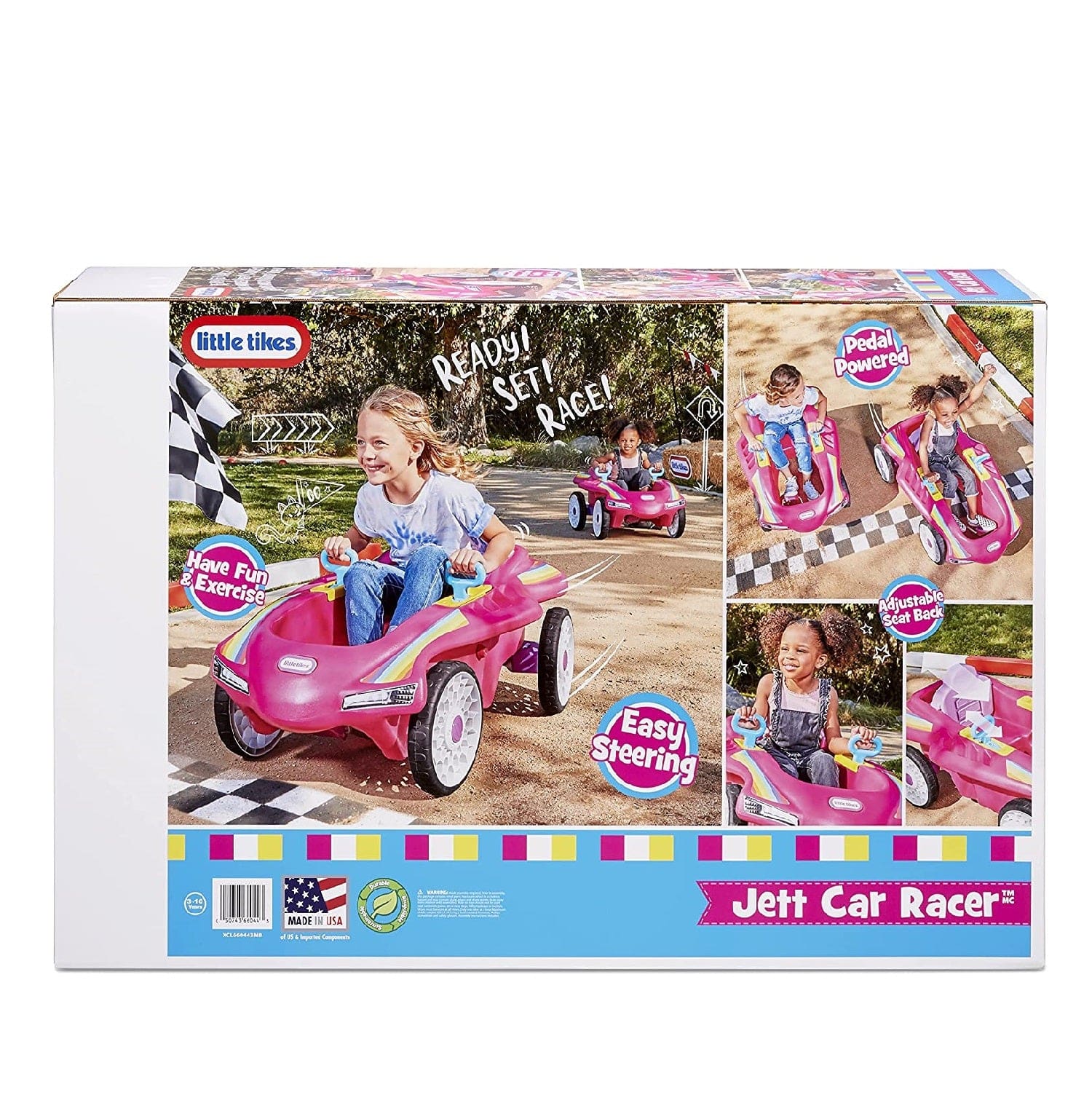 flitit Little Tikes Jett Car Racer Pink for kids ages 3-10 years
