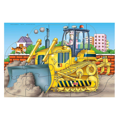 Frank Puzzle Toys Frank Puzzle Bulldozer Shaped Floor Puzzles (15 Pcs)