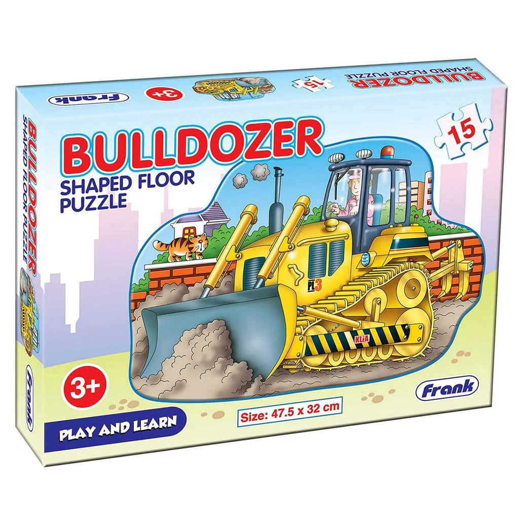 Frank Puzzle Toys Frank Puzzle Bulldozer Shaped Floor Puzzles (15 Pcs)