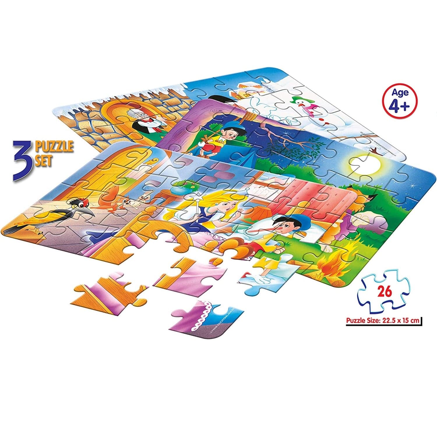 Frank Puzzle Toys Frank Puzzle Pinocchio 3 X 26 Pcs.