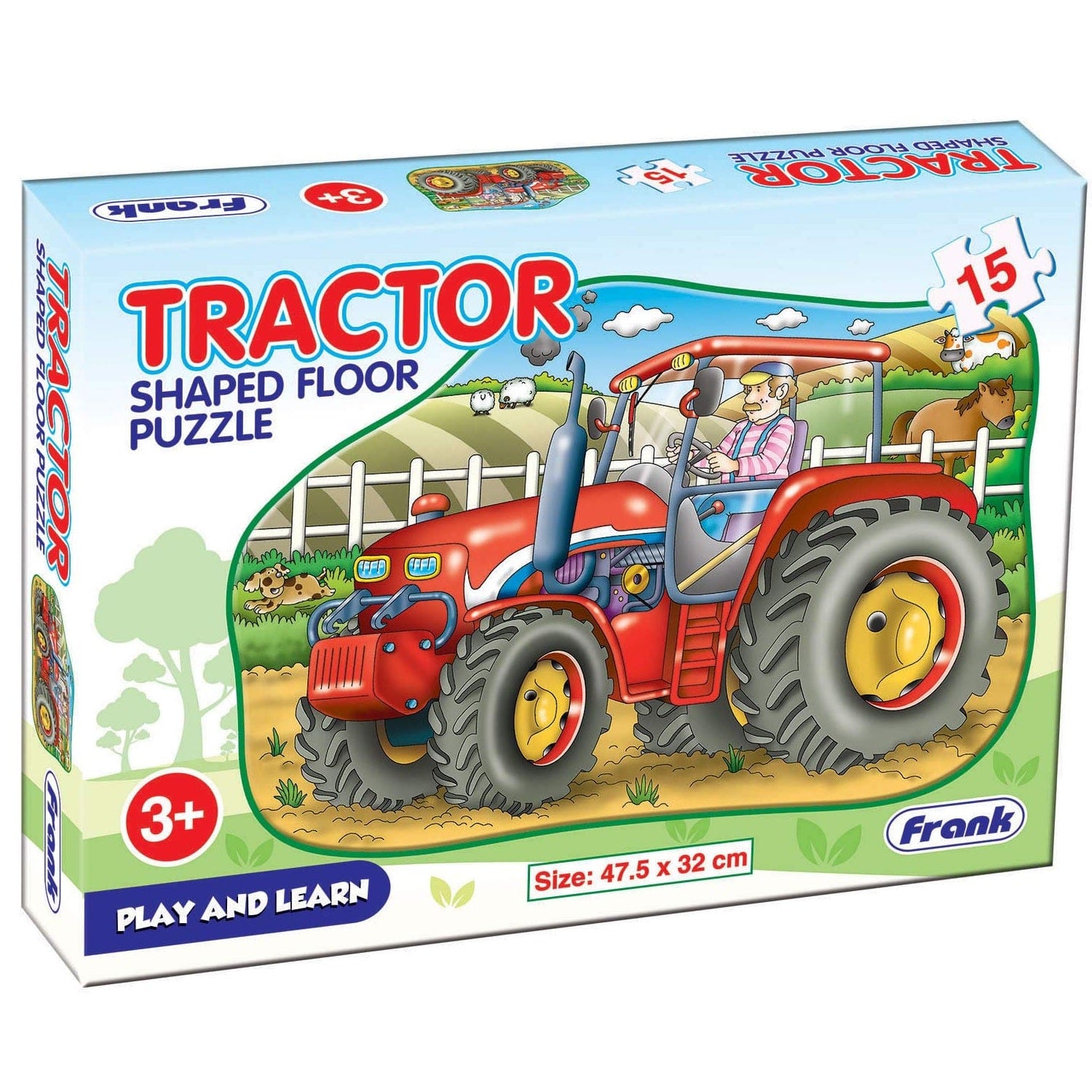 Frank Puzzle Toys Frank Puzzle Tractor Shaped Floor Puzzles (15 Pcs)