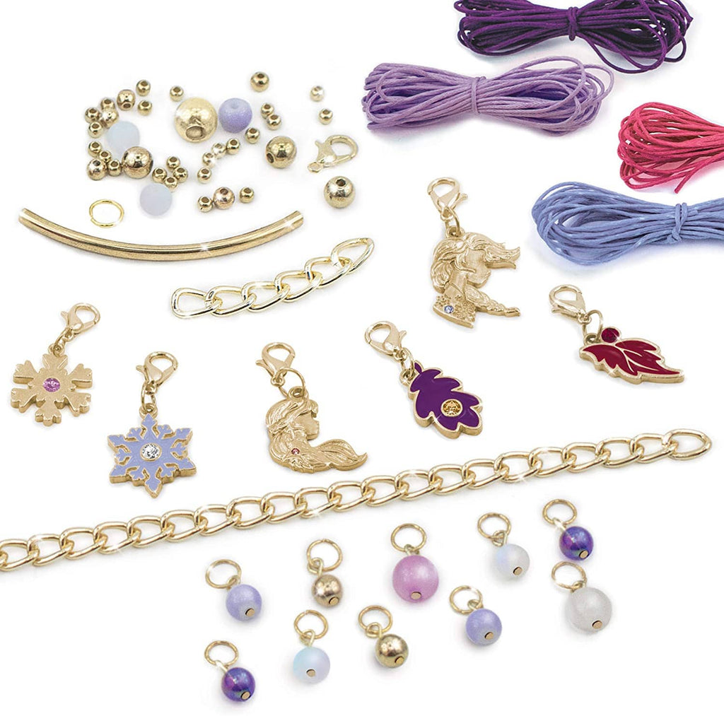 Frozen Art & Craft Make It Real - Disney Frozen 2 Crystal Dreams Jewelry - DIY Bead & Charm Bracelet Making Kit