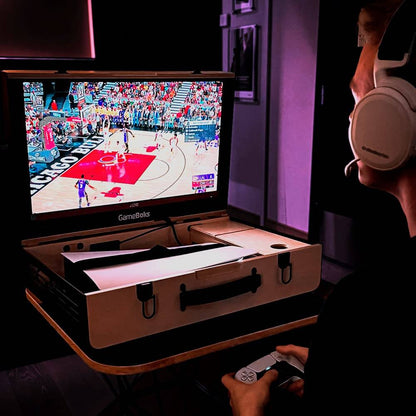 GameBoks II Gaming Premium Portable Gaming Case with AOC 144 HZ Refresh rate Gaming Monitor Full HD