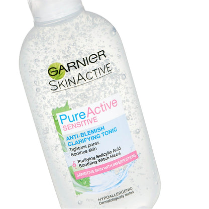 Garnier Beauty Garnier Pure Active Anti Blemish Clarifying Tonic Sensitive Skin 200ml