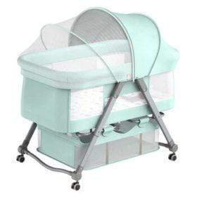 Generic baby accessories Baby Crib Cradle Newborn Movable Bed Pink Beige & Green