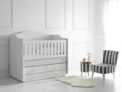 Generic baby accessories Happy Wooden Baby Cradle Bed White TR-6464-01