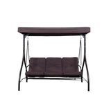 Generic Home & Kitchen 3 seater Garden Swing Chair Brown