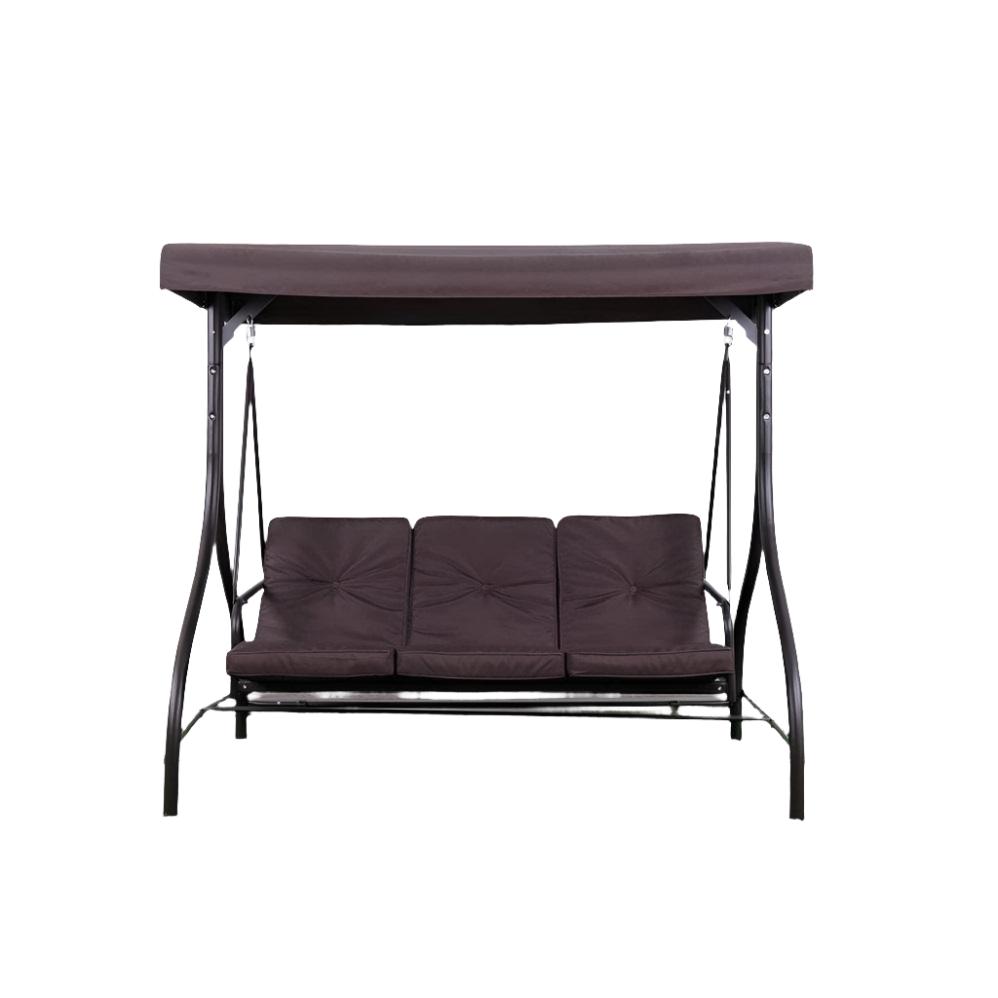 Generic Home & Kitchen 3 seater Garden Swing Chair Brown