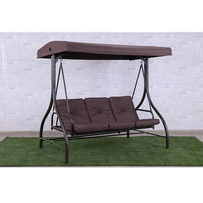 Generic Home & Kitchen 3 seater Garden Swing Chair Brown