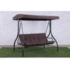 Generic Home & Kitchen 3 seater Garden Swing Chair Brown