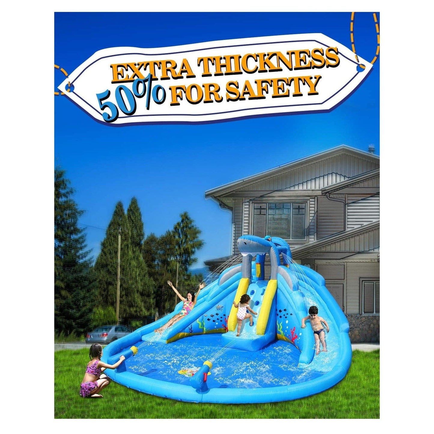 Shark Inflatable Water Slide Tesco Sale Tesco Direct Outdoor Toys