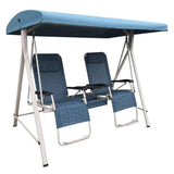 Generic Outdoor Reclining Swing 2 Seater - Blue