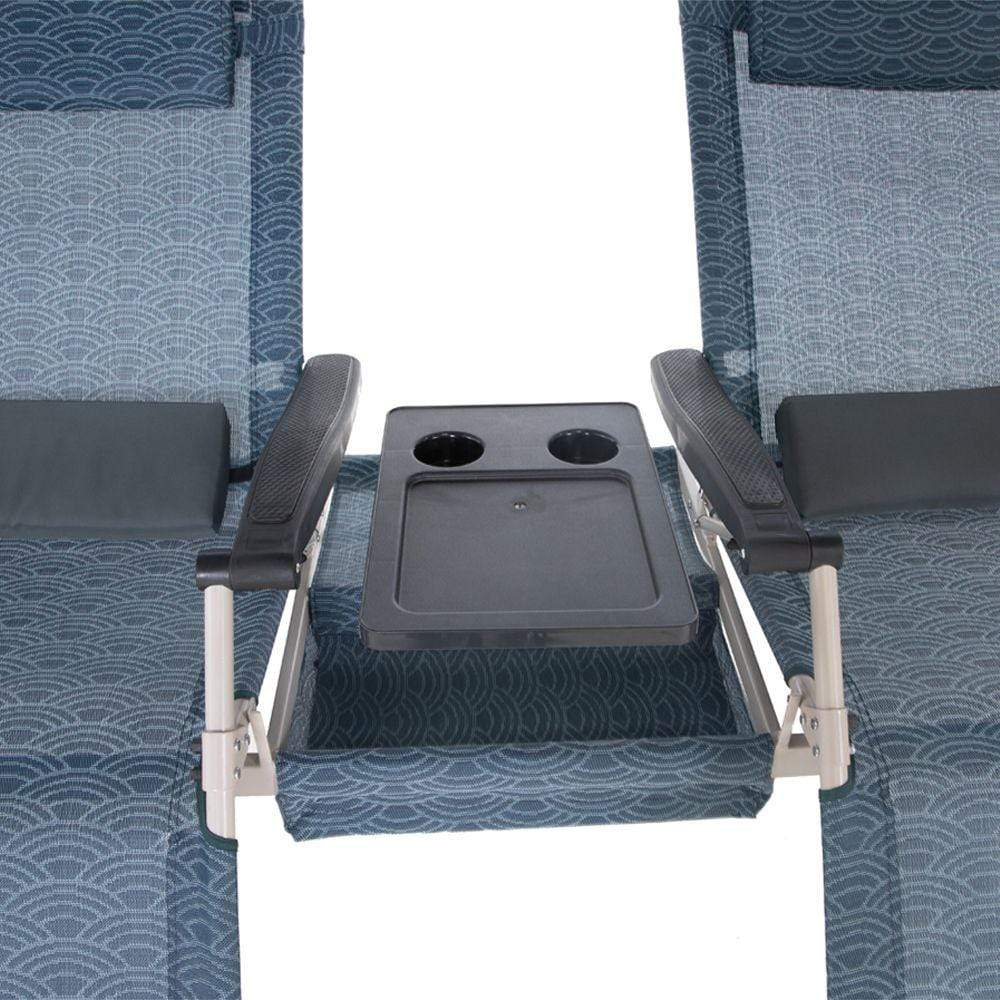 Generic Outdoor Reclining Swing 2 Seater - Blue