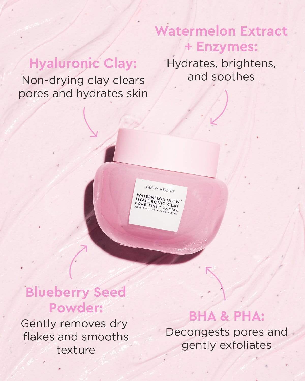 Glow Recipe Beauty Glow Recipe Watermelon Glow Hyaluronic Clay Pore-Tight Facial 60ml