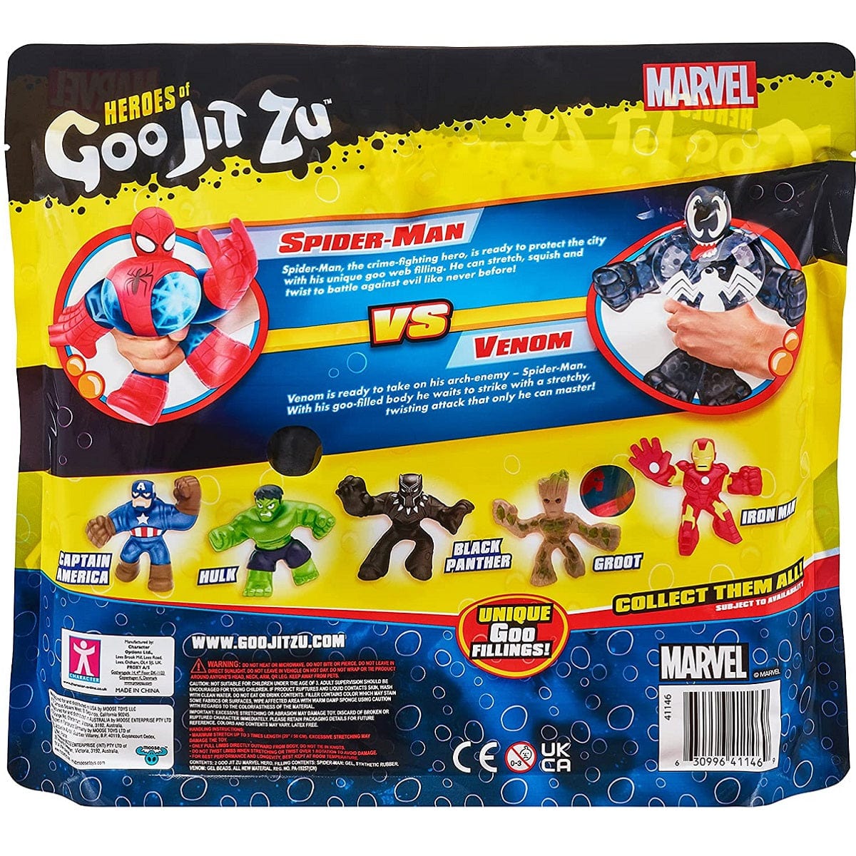 Goo Jit Zu Toys Heroes of Goo Jit Zu Licensed Marvel Versus Pack - Spider-Man vs Venom