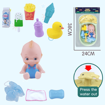 HAIJAIBAO Toys HAIJAIBAO Fountain With Bath Accessories + Vest Baby