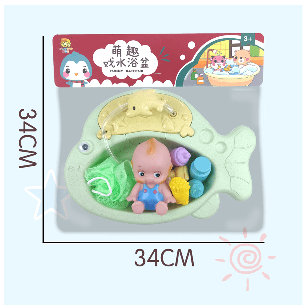 HAIJAIBAO Toys HAIJAIBAO Water Jet Fish Basin With Bath Accessories