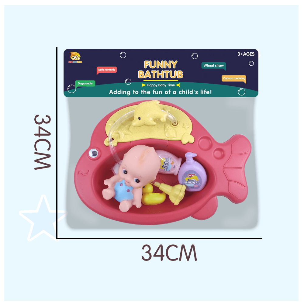 HAIJAIBAO Toys HAIJAIBAO Water Jet Fish Basin With Bath Accessories