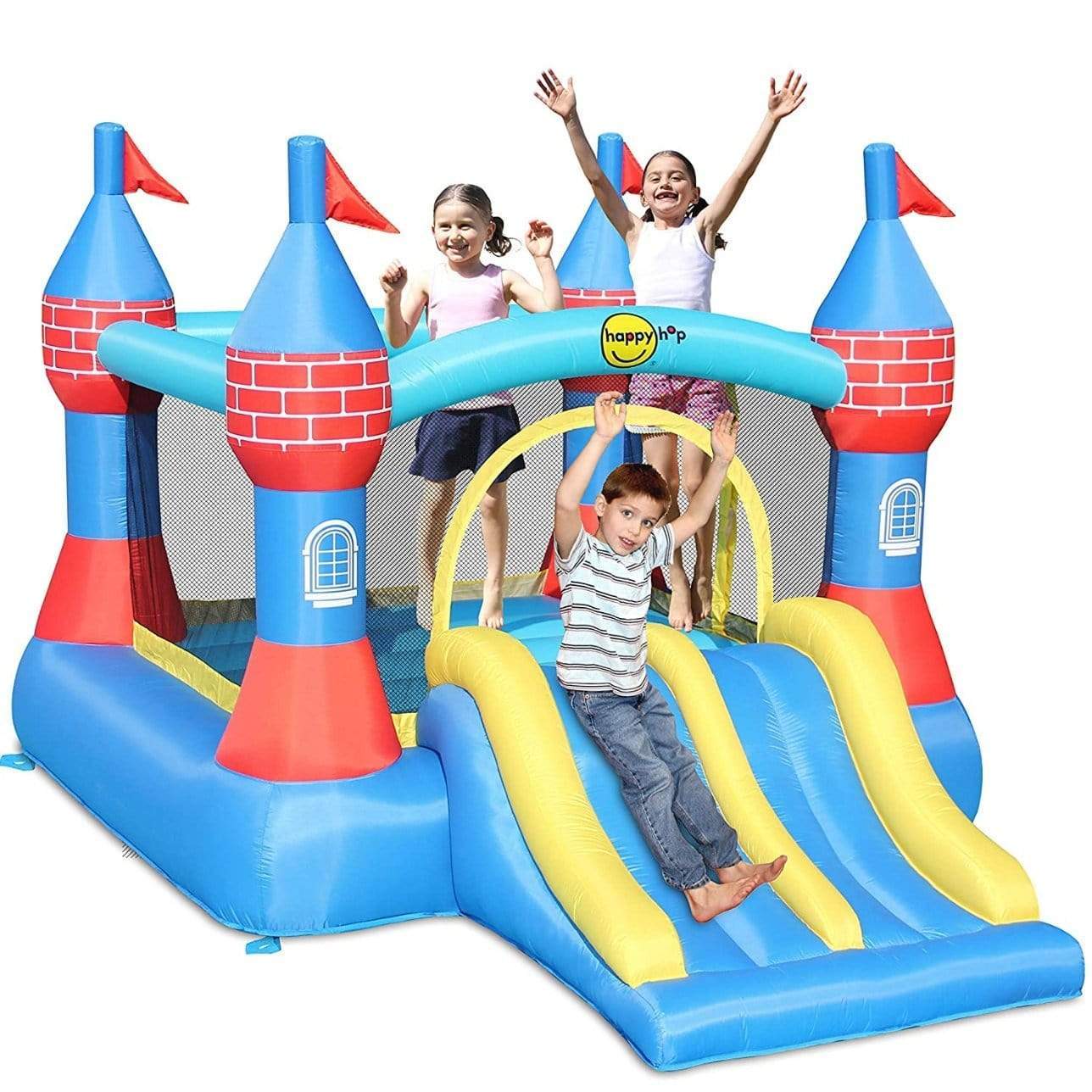 Happy Hop Outdoor Happy Hop Castle Bouncer W/Double Slide