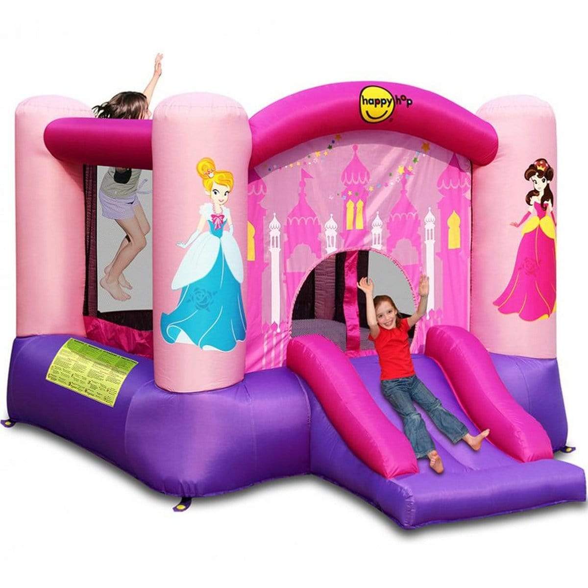 Happy Hop Outdoor Happy Hop Princess Hoop Bouncer with Slide - Multicolour