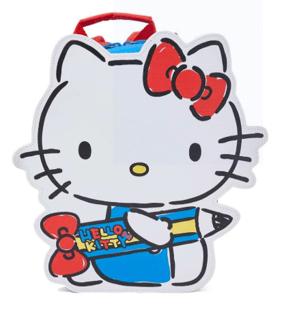 Hello Kitty Back to School D-Cut Zipper Closure Kids Backpack
