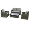 Hesperide Outdoor Hesperide 4-Seater Rattan Sofa Set With Cushions